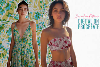 create digital seamless patterns for fashion