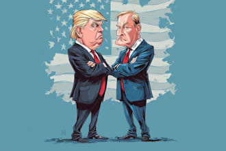 do digital political cartoon for political cartoon
