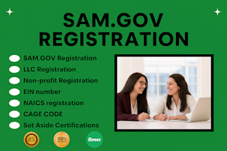 process sam gov registration, cage code, naics, llc or nonprofit registration