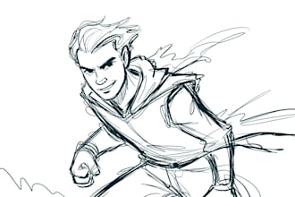 create raw and dynamic sketch art