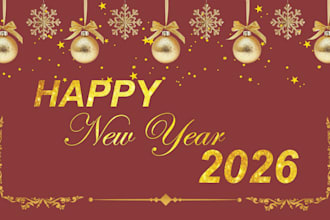 design custom christmas, happy new year, holiday card