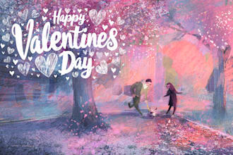 create draw festive and holiday illustrations