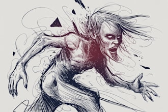make dark and creepy art for you
