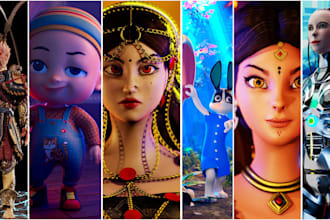 create a 3d character model for games or film