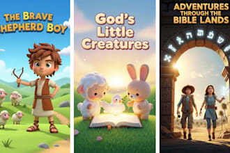 illustrate christian book illustration, bible themed illustration kids book