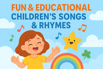 create fun and educational children rhymes, kids songs, jingles and lullabies