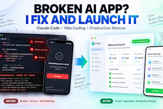 fix complete and launch your incomplete app