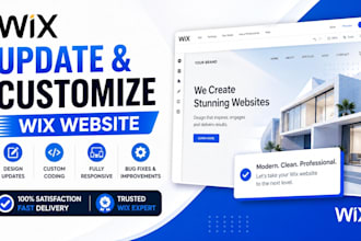 redesign, customize, or update your wix website professionally