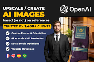 upscale or create 2k HD images for websites and social media