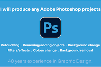produce any adobe photoshop projects