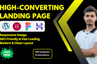 design a premium high converting elementor pro landing page