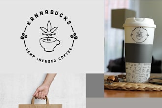 do a unique coffee logo for your brand