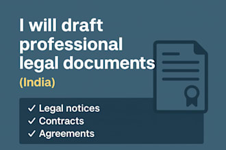 draft professional legal documents notices and agreements