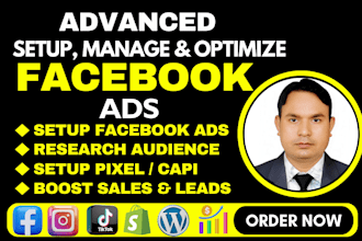 setup manage facebook instagram shopify ads campaign fb meta marketing manager