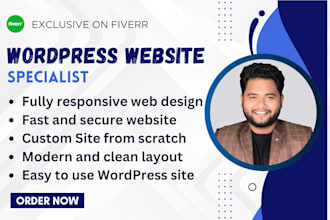 build professional wordpress site for business, stores and personal portfolio