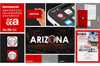design custom brand logo and branding kit package with brand identity