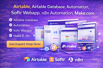 airtable, airtable database, automation, softr webapp, n8n automation, make com