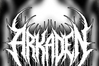 design a raw and atmospheric black metal logo