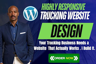 design trucking logistics website cargo courier moving company dispatch website