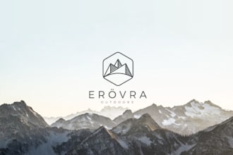 design high quality mountain logo