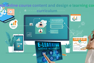 create online course content and design e learning course curriculum