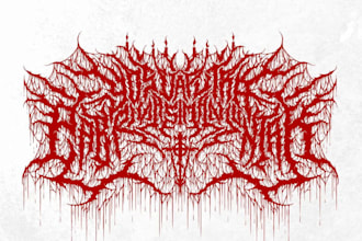 design an unreadable metal logo for band and merch