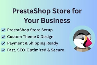 build a professional prestashop store for your business