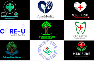 do healthcare medical homecare  pharmacy charity lab and dental logo in 12h