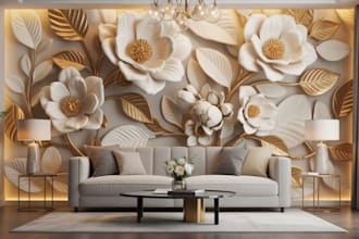 create premium wall mural painting wallpaper for living room or office