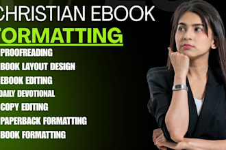 write, edit or format christian devotionals or prayer books