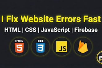 fix website issues HTML CSS js firebase