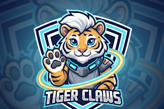 create a tiger mascot logo with t shirt design