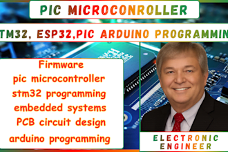 develop pic microcontroller, arduino stm32, esp32 pic programming
