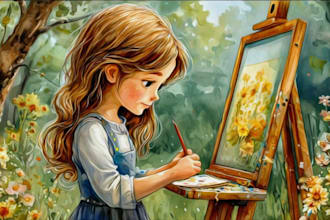 design children story book illustrations and kid story book illustration