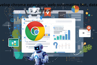 develop chrome extension, web automation bot, data scraper