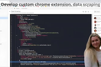 develop custom chrome extension, data scraping