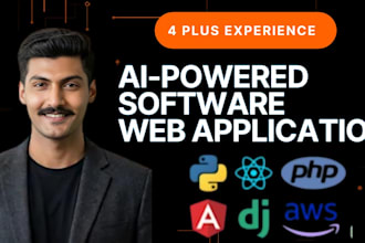 build custom ai software, full stack, web application, ai app developer