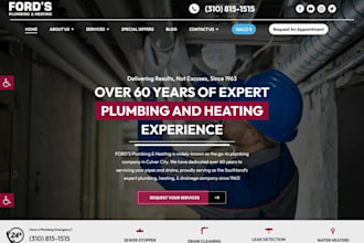 design responsive plumbing website hvac website