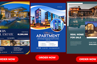 design real estate property marketing brochure, booklet, flyer, ads