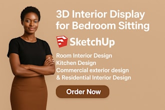 do 3d compound exterior bedroom and sitting room architectural design