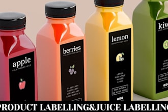 design modern bottle juice label beverage packaging