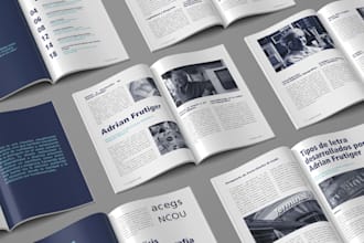 a modern catalog, brochure, lookbook or magazine layout