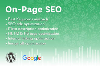 do onpage SEO for your website