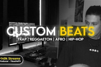 produce a high quality custom beat in trap, reggaeton or afro