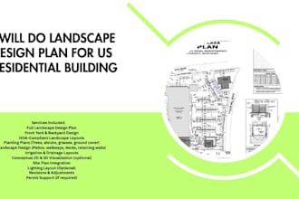 landscape design plan for US residential building
