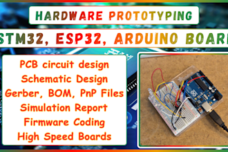 make hardware prototyping, schematic, pcb circuit design, esp32, arduino, stm32