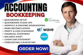 do accounting bookkeeping, quickbooks clean up profit and loss, wave xero