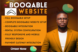 set up a professional booqable rental website with booking system