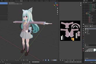 do and edit custom vrchat avatar, furry avatar,  vr character