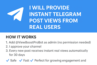 boost your telegram channel with instant views from real users